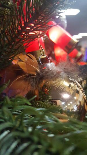 Linn County PF Festival of Trees decorated tree.  Proceeds of the silent auction go towards non profit organizations supported by the Local JayCees.  Thanks to the Corridor Clay Crushers College Trap team with student athletes from Mt Mercy University and Kirkwood Community College.